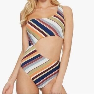 New! Bikini Lab Funky Town Cut-Out Monokini One Piece Swimsuit size Large
